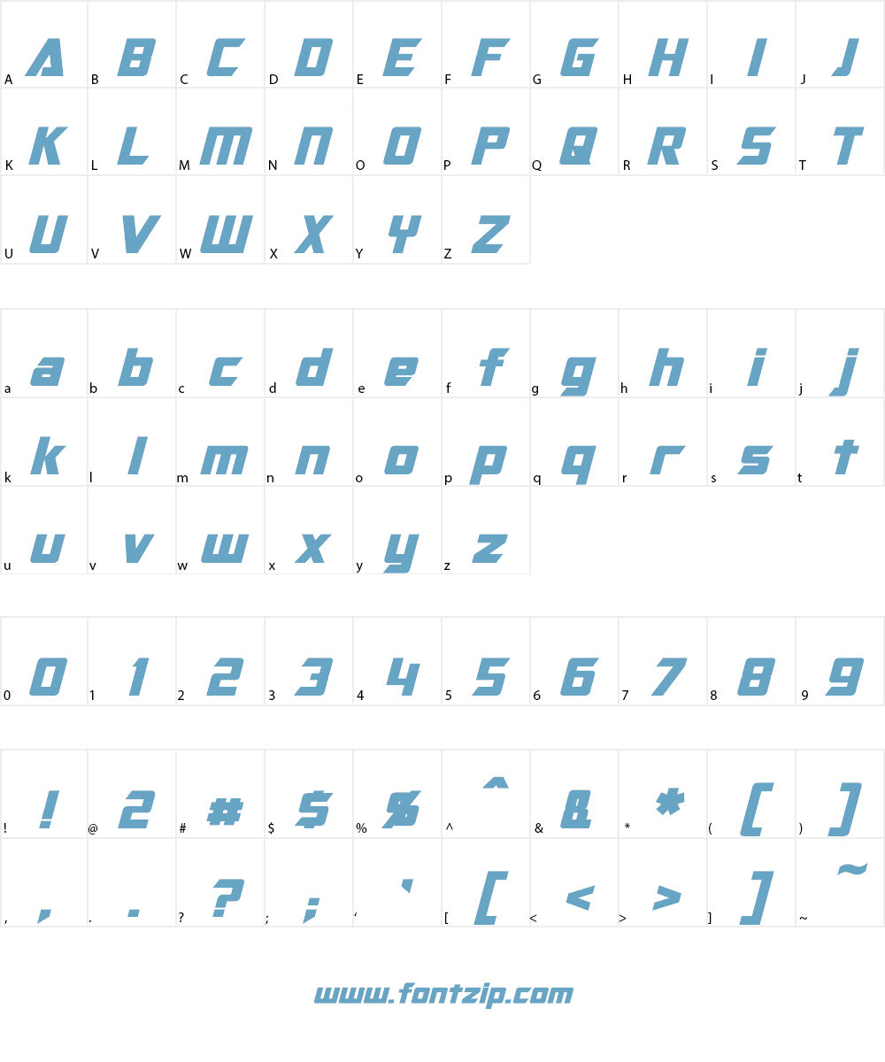 Optimus Font Character
